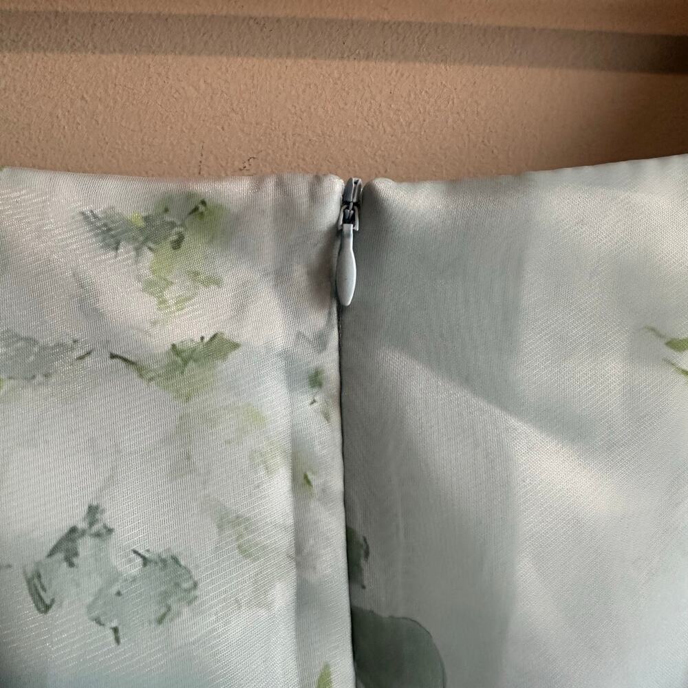 Jessakae Petal Dress XL Tiered Chiffon Floral Blue Green - Picture 9 of 14